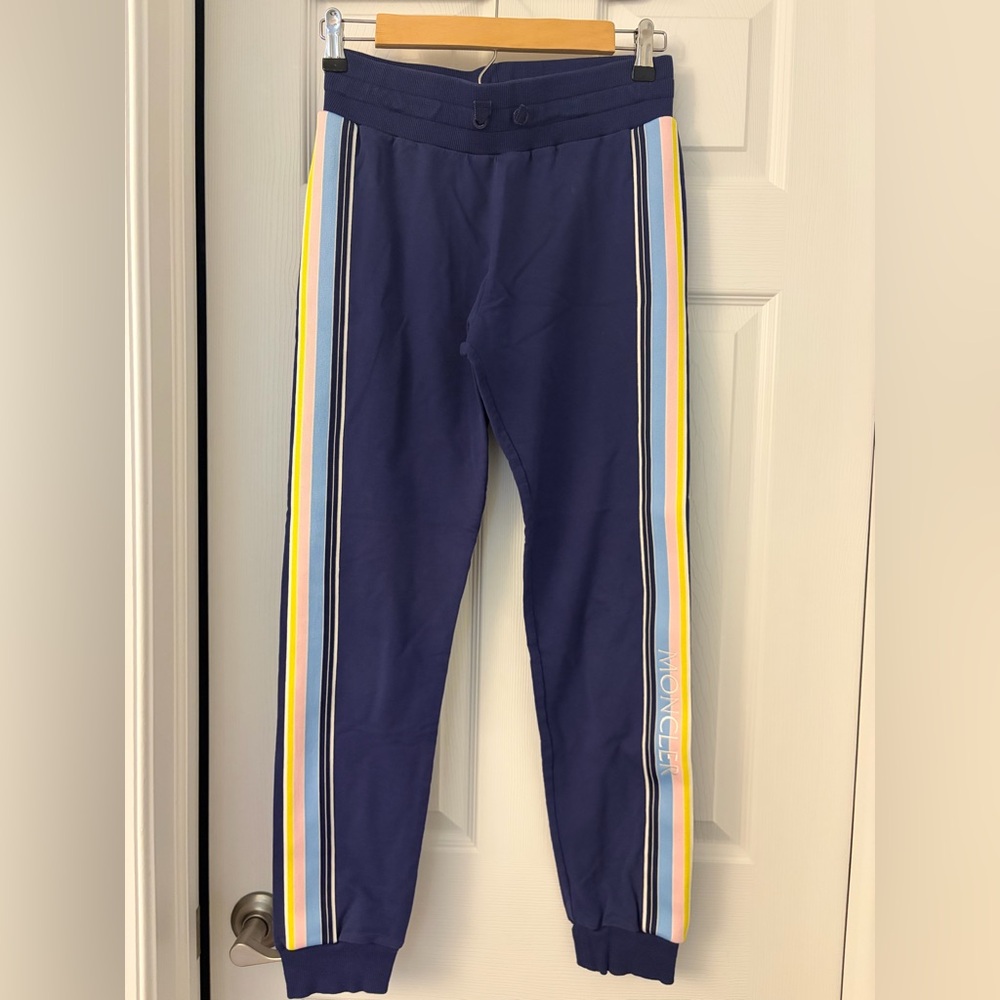 MONCLER  Girl blue Sweatpants
